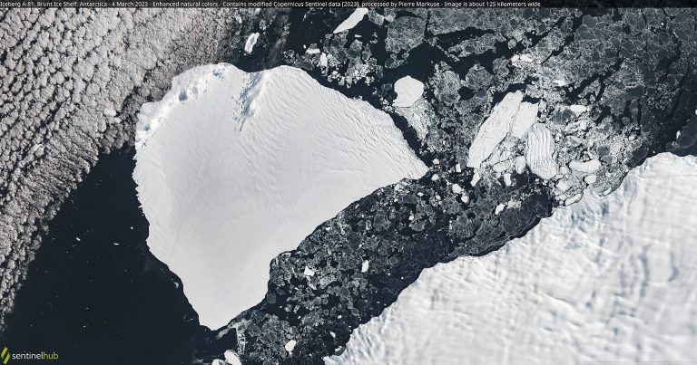 Iceberg A-81, Brunt Ice Shelf, Antarctica - 4 March 2023 (52730371051)